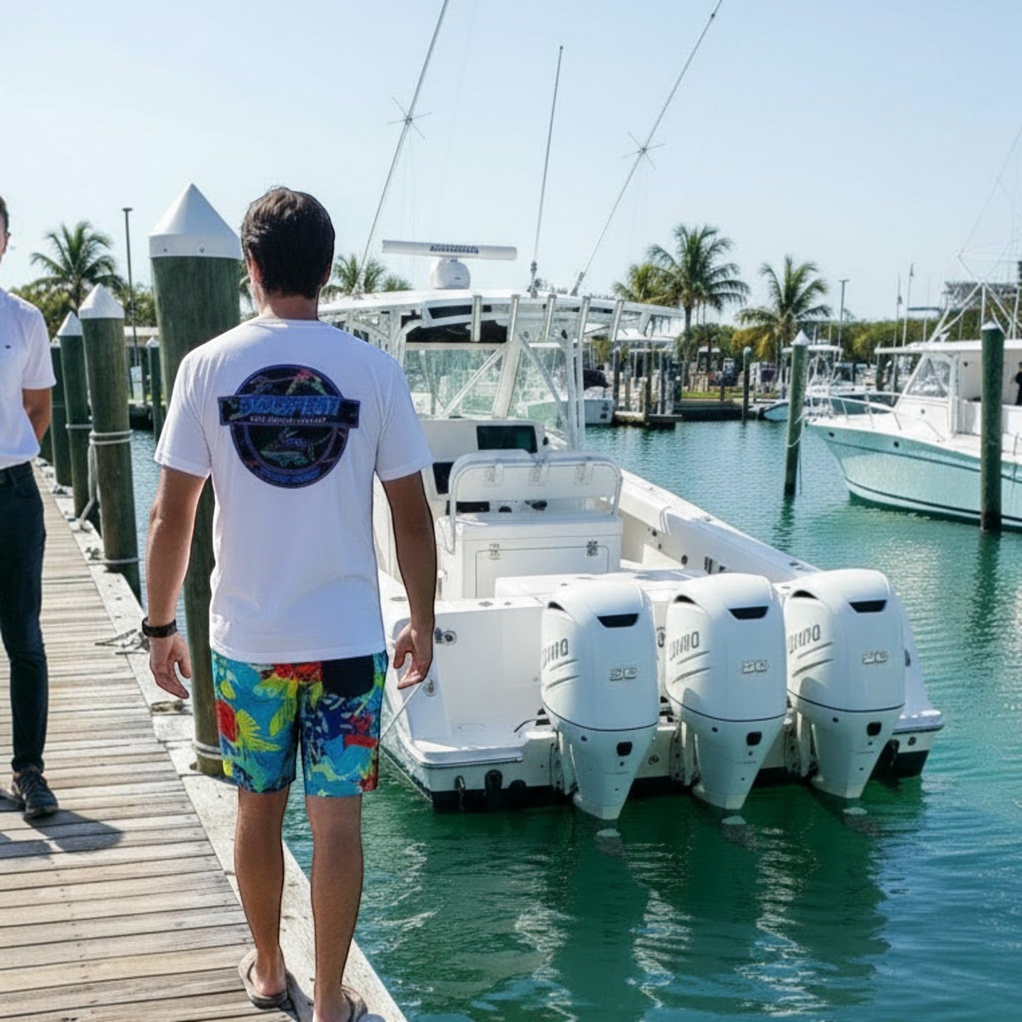 Dogfish Short Sleeve T-Shirt Bottom Finder Hogfish Logo - Dogfish Tackle & Marine