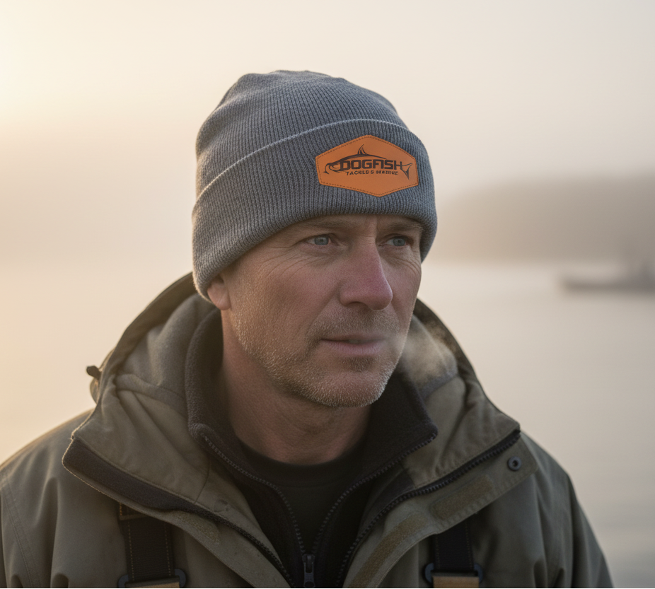 Dogfish Leather Patch Beanie