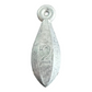 Dogfish Tackle & Marine 2 ounce lead bank sinker for bottom fishing with a streamlined teardrop shape