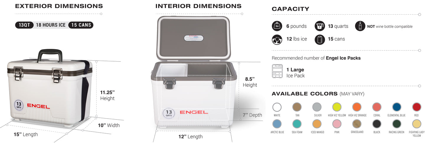 Engel 13 Quart Drybox / Cooler - Dogfish Tackle & Marine