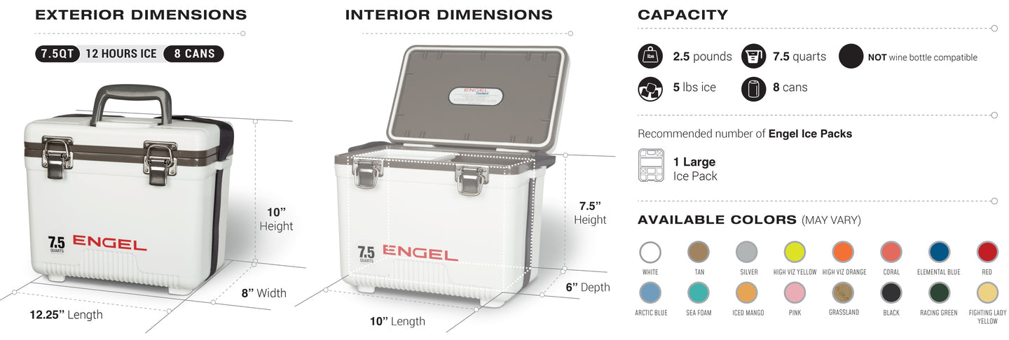 Engel 7.5 Quart Drybox/Cooler - Dogfish Tackle & Marine