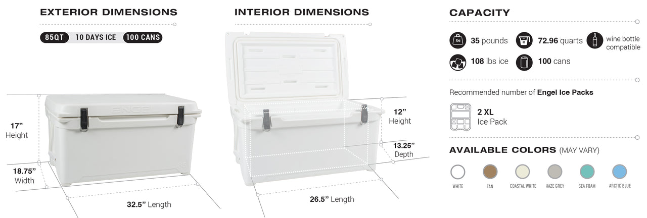 Engel 85 High Performance Hard Cooler - Dogfish Tackle & Marine