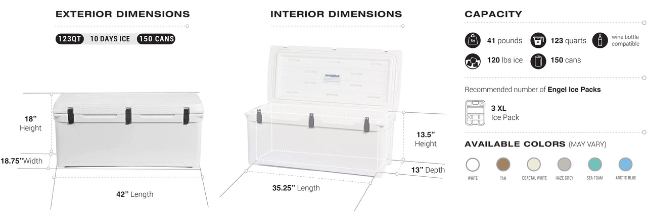 Engel 123 High Performance Hard Cooler - Dogfish Tackle & Marine