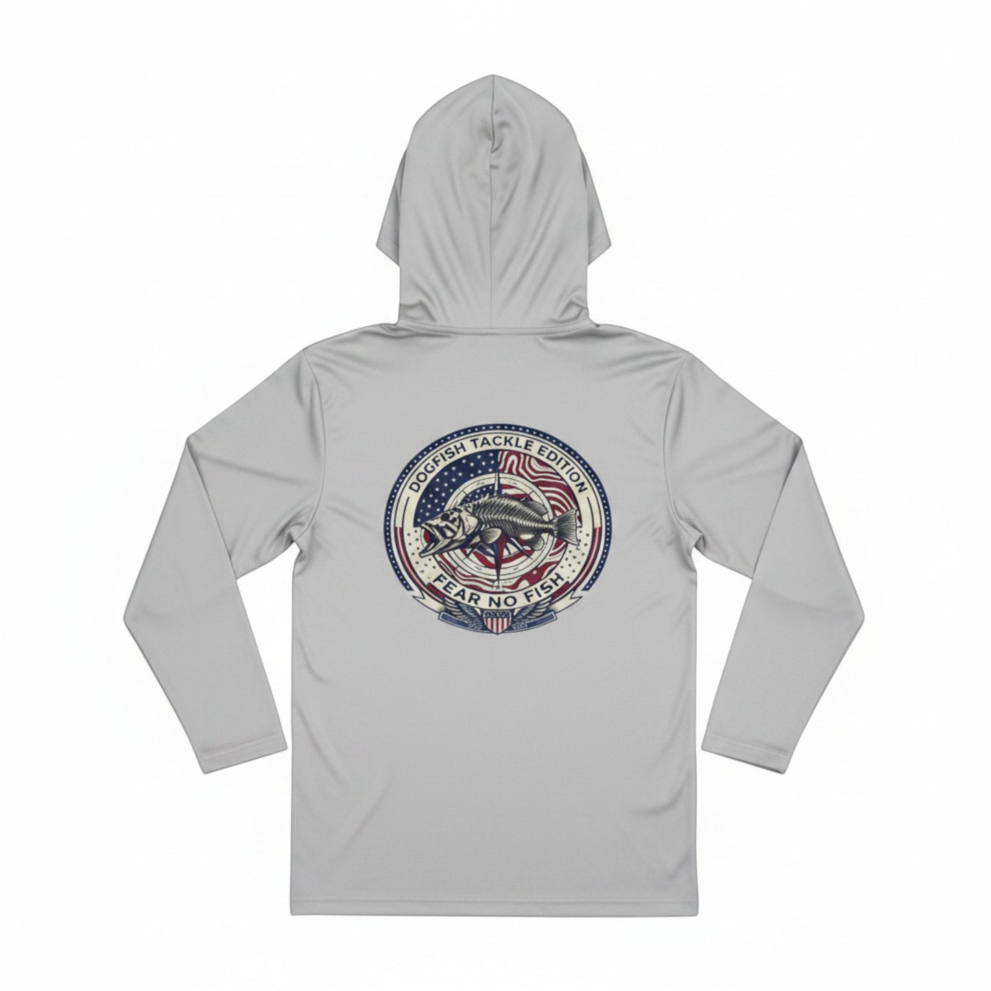 Dogfish 4th of July Logo Long Sleeve Hooded Micro - Dogfish Tackle & Marine