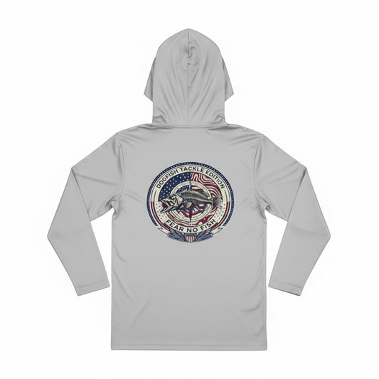 Dogfish 4th of July Logo Long Sleeve Hooded Micro - Dogfish Tackle & Marine