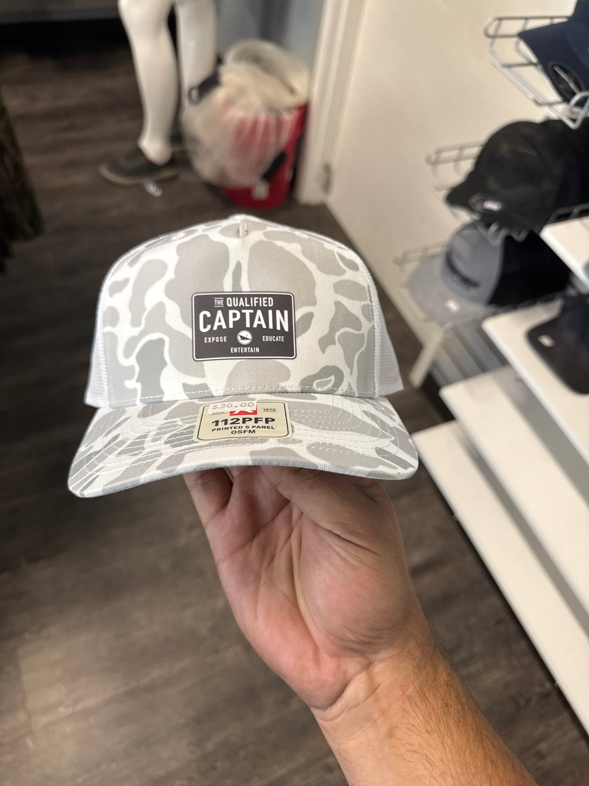 Qualified Captain Embroidered Patch Trucker Hat $ - Dogfish Tackle & Marine