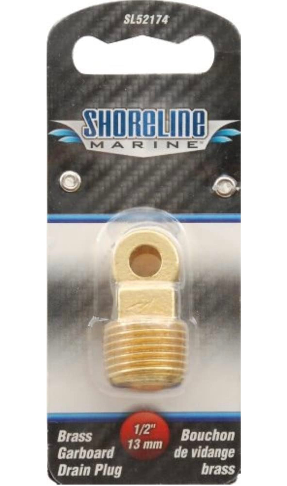 Shoreline Marine 1/2” Brass Garboard Drain Plug *
