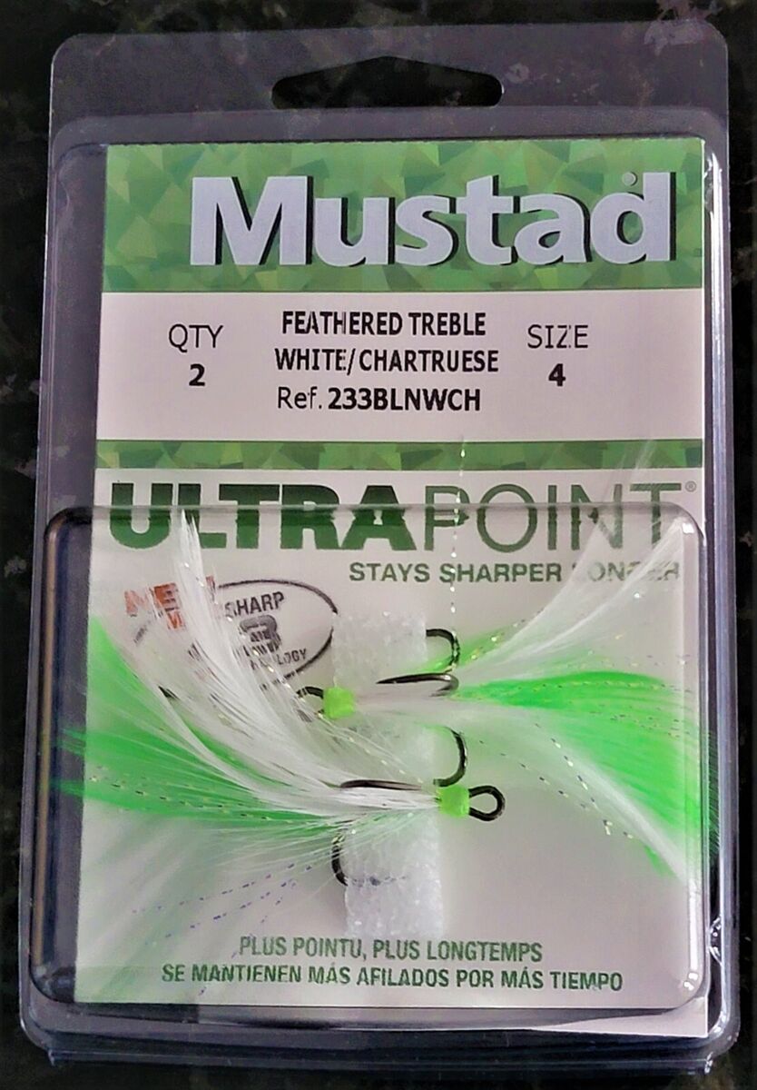 Mustad 233blnwch Feathered Treble Hook