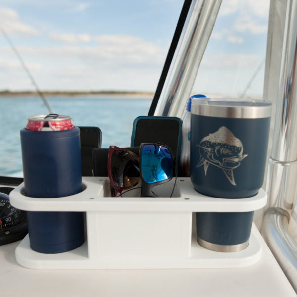 Trimmed Out Double Cup Holder with Double Box - Dogfish Tackle & Marine