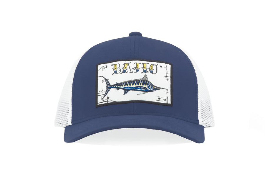 Bajio Black Marlin Patch Trucker Hat - Dogfish Tackle & Marine