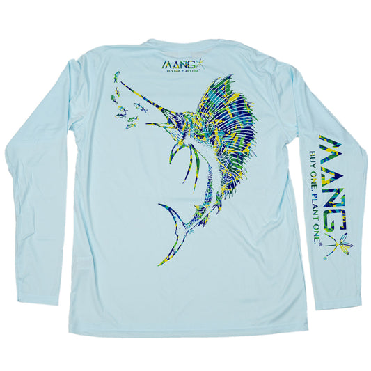 MANG Men's Sailfish Blue Crush Performance Longsleeve Shirt - Dogfish Tackle & Marine