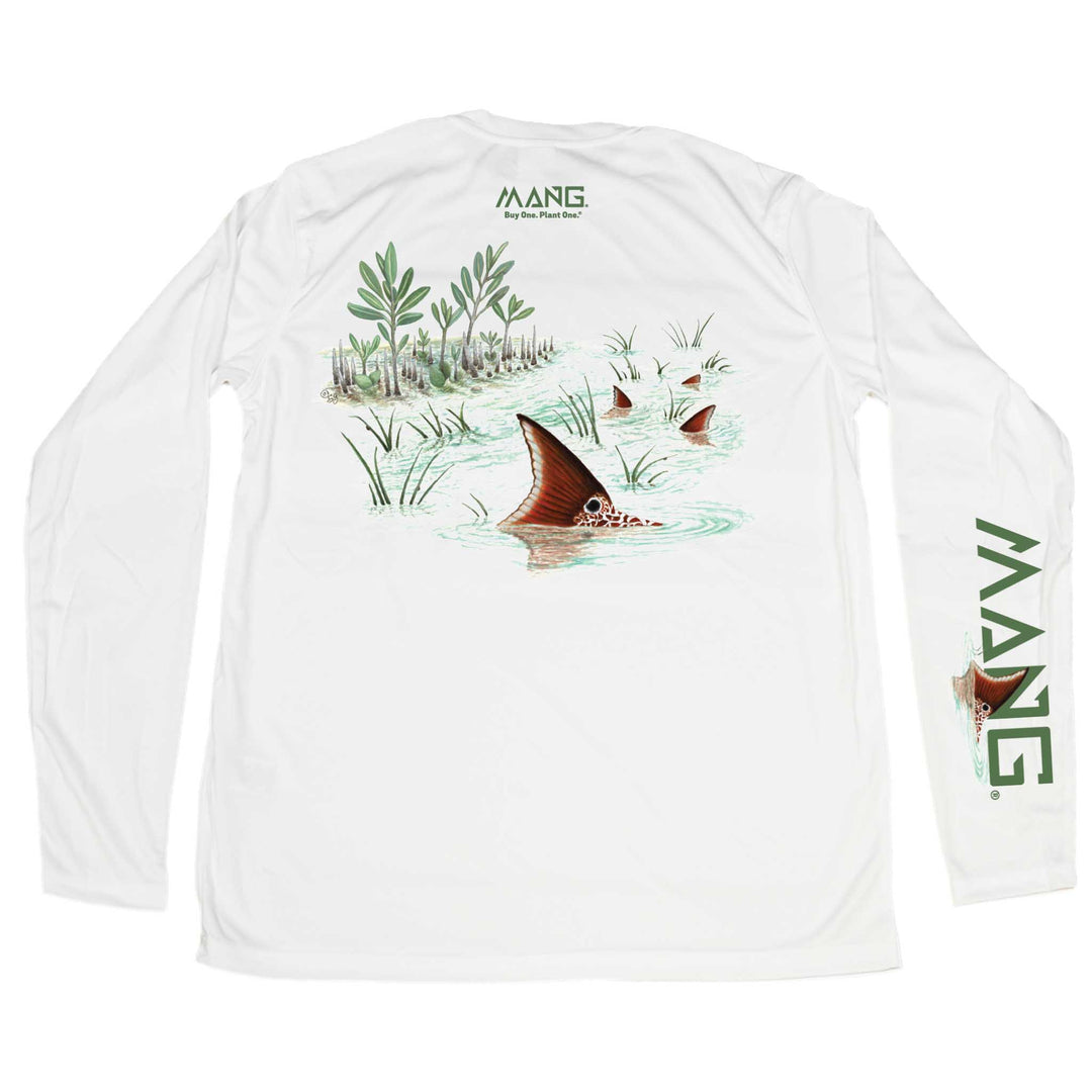 MANG Men's Tailing Redfish Performance Longsleeve Shirt - Dogfish Tackle & Marine