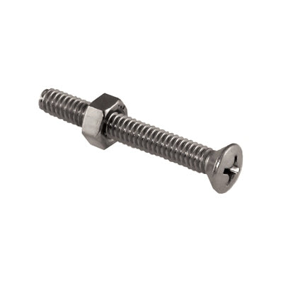 Marpac Stainless Steel Phillips Oval Head Machine Screw With Nut