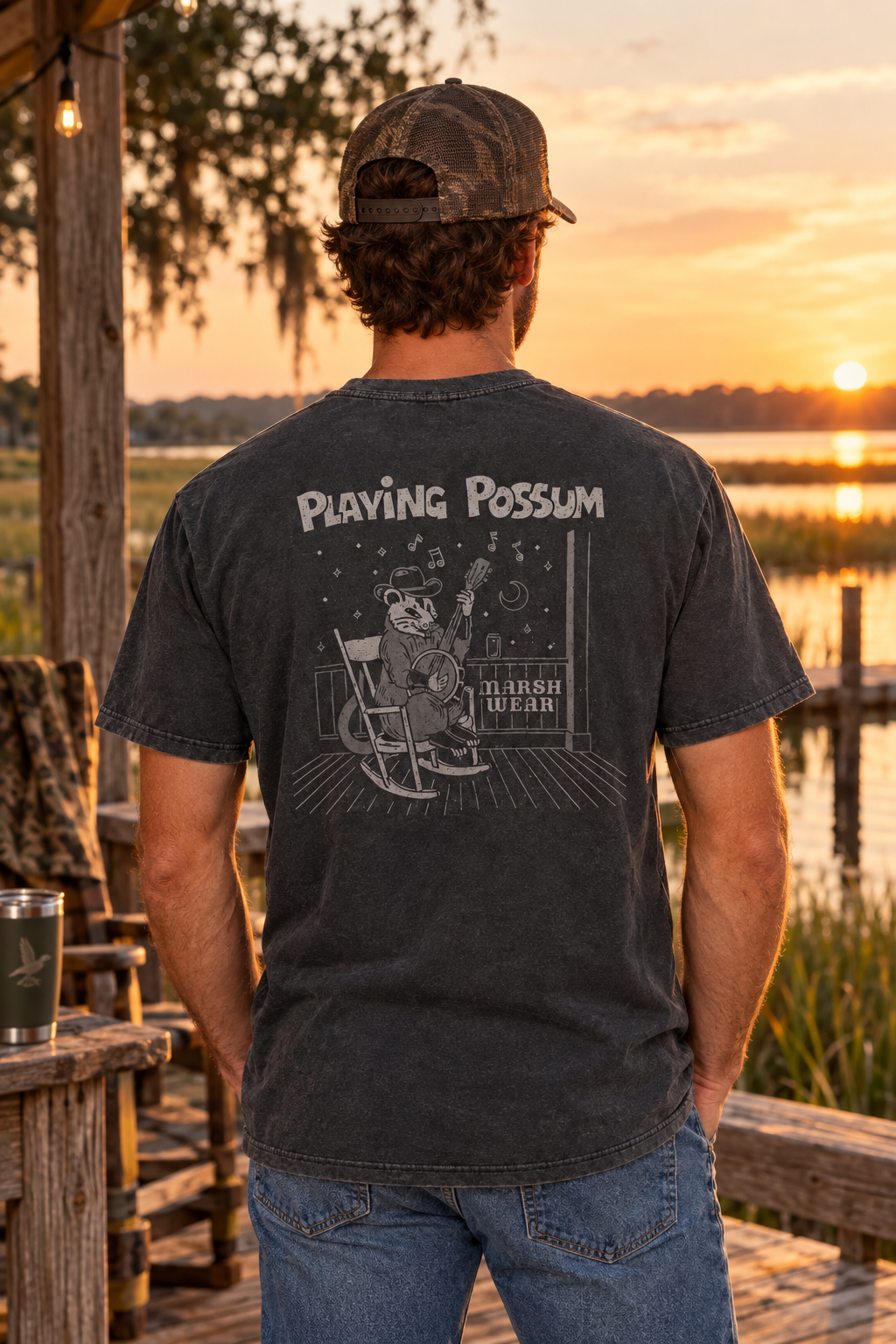 Marsh Wear Playin' Possum Tee Shirt - Dogfish Tackle & Marine