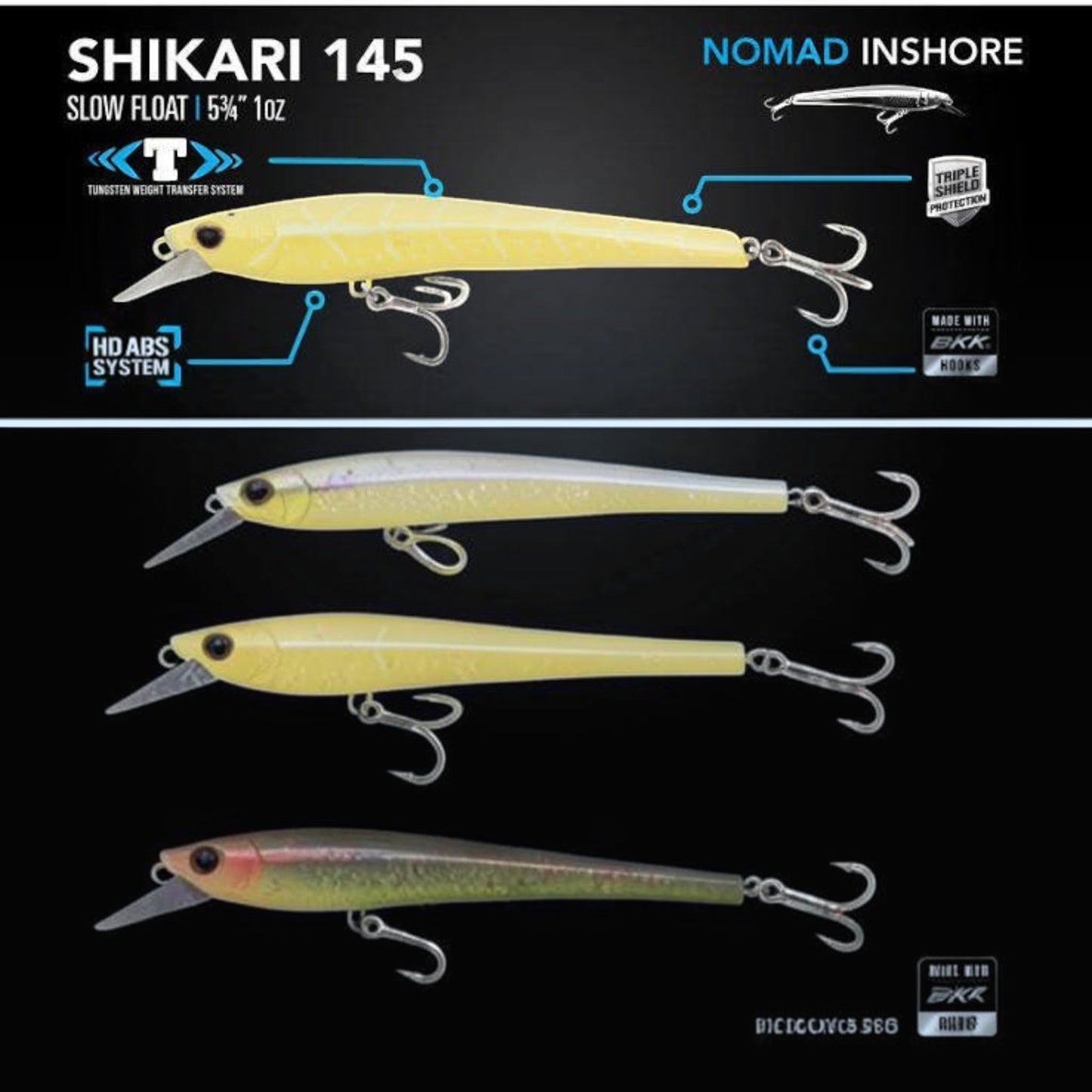 Nomad Shikari 145 SFLT 5-3/4" - 1oz - Dogfish Tackle & Marine