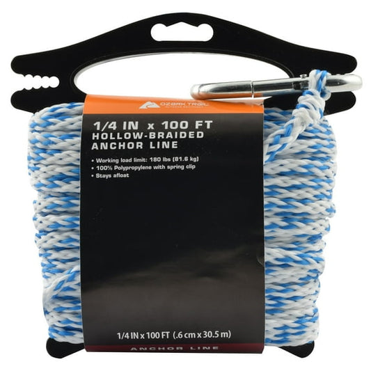 Ozark Trail Marine Hollow-Braided Polypropylene Anchor Line - Dogfish Tackle & Marine