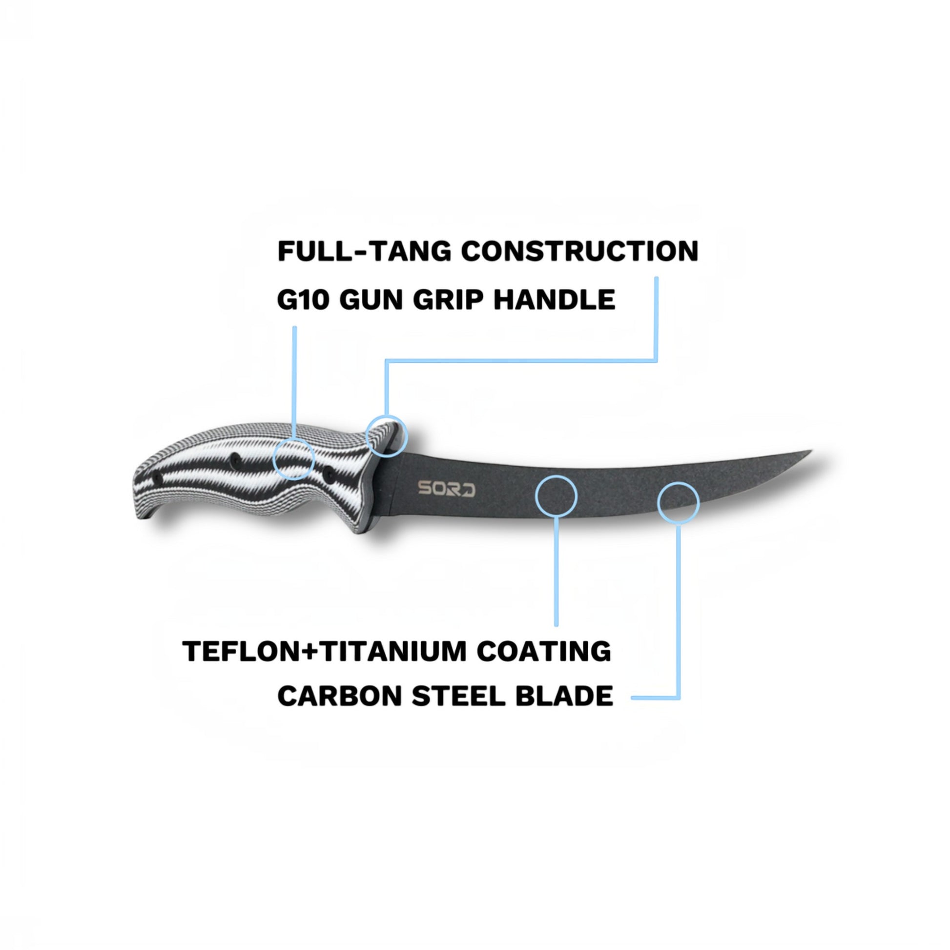 SORD Fishing Products 6in Fillet Knife - Flexy- Dogfish Tackle & Marine