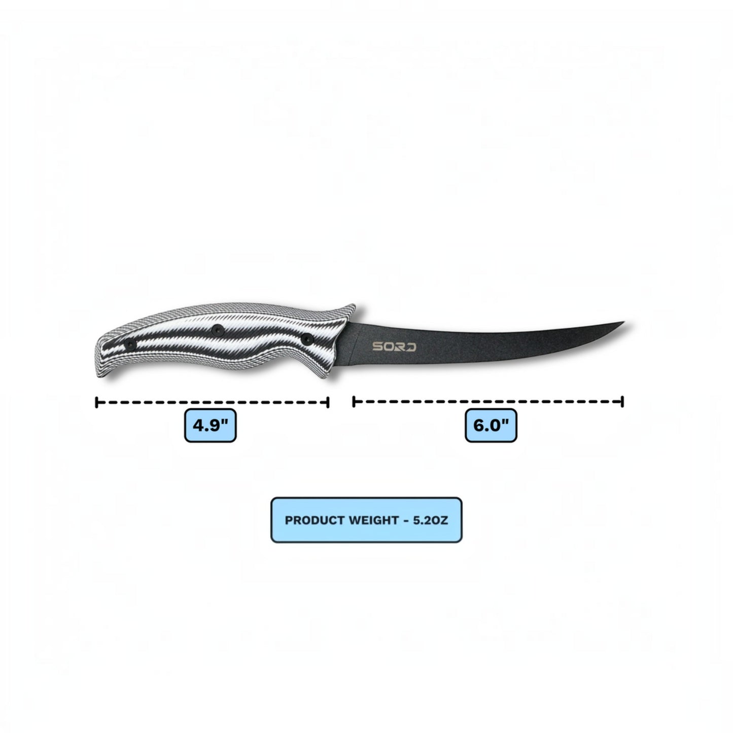 SORD Fishing Products 6in Fillet Knife - Flexy- Dogfish Tackle & Marine