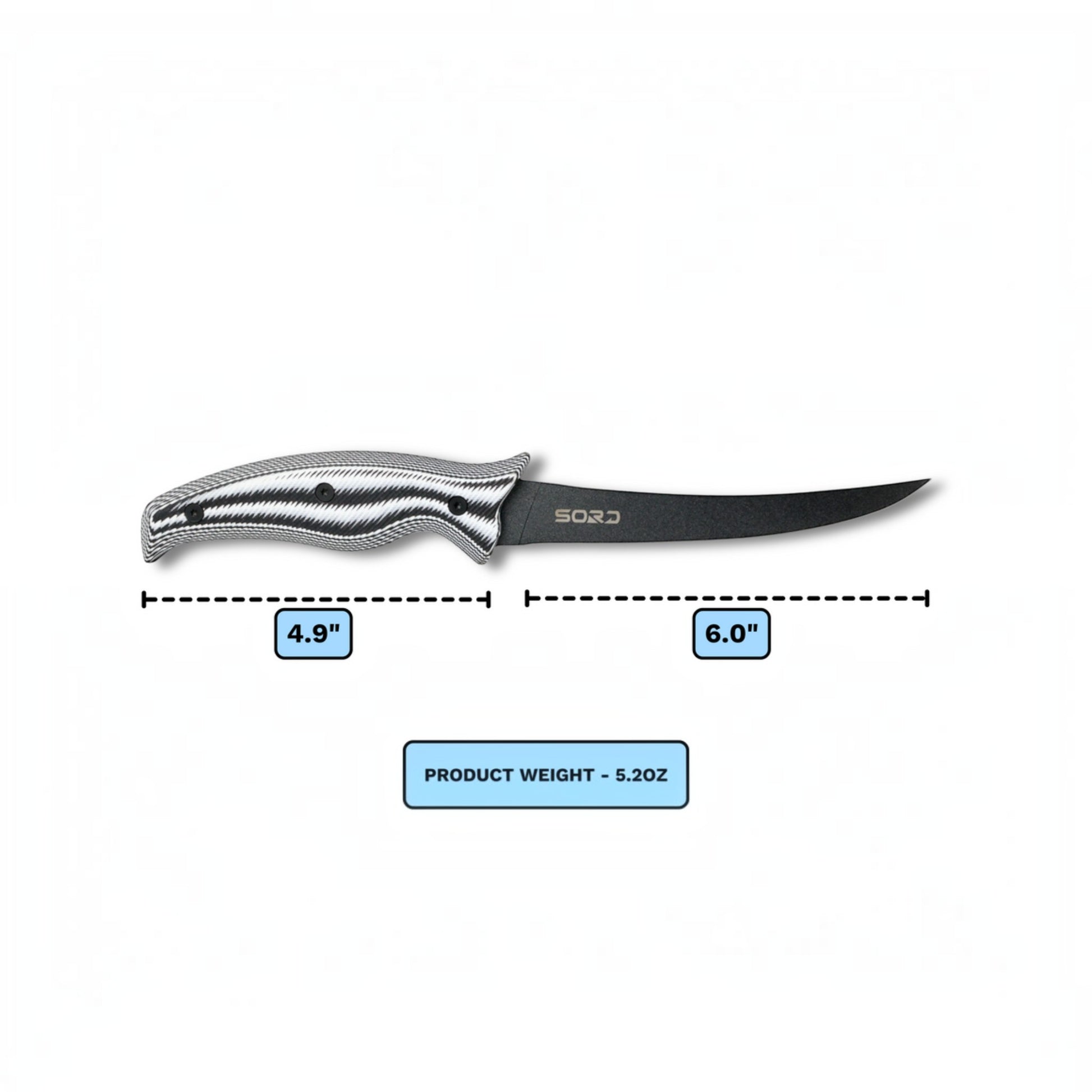 SORD Fishing Products 6in Fillet Knife - Flexy- Dogfish Tackle & Marine