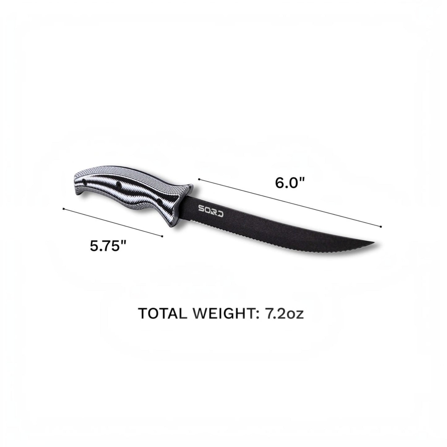 SORD Fishing Products 6in Serrated Blade Knife - Dogfish Tackle & Marine