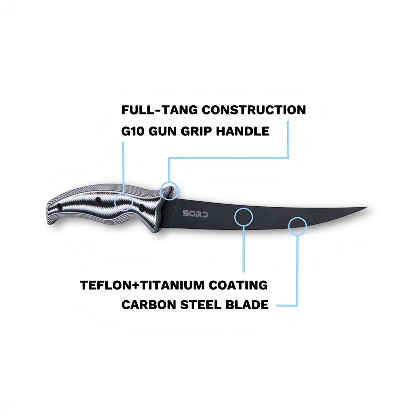 SORD Fishing Products 7in Fillet Knife - Flexy - Dogfish Tackle & Marine