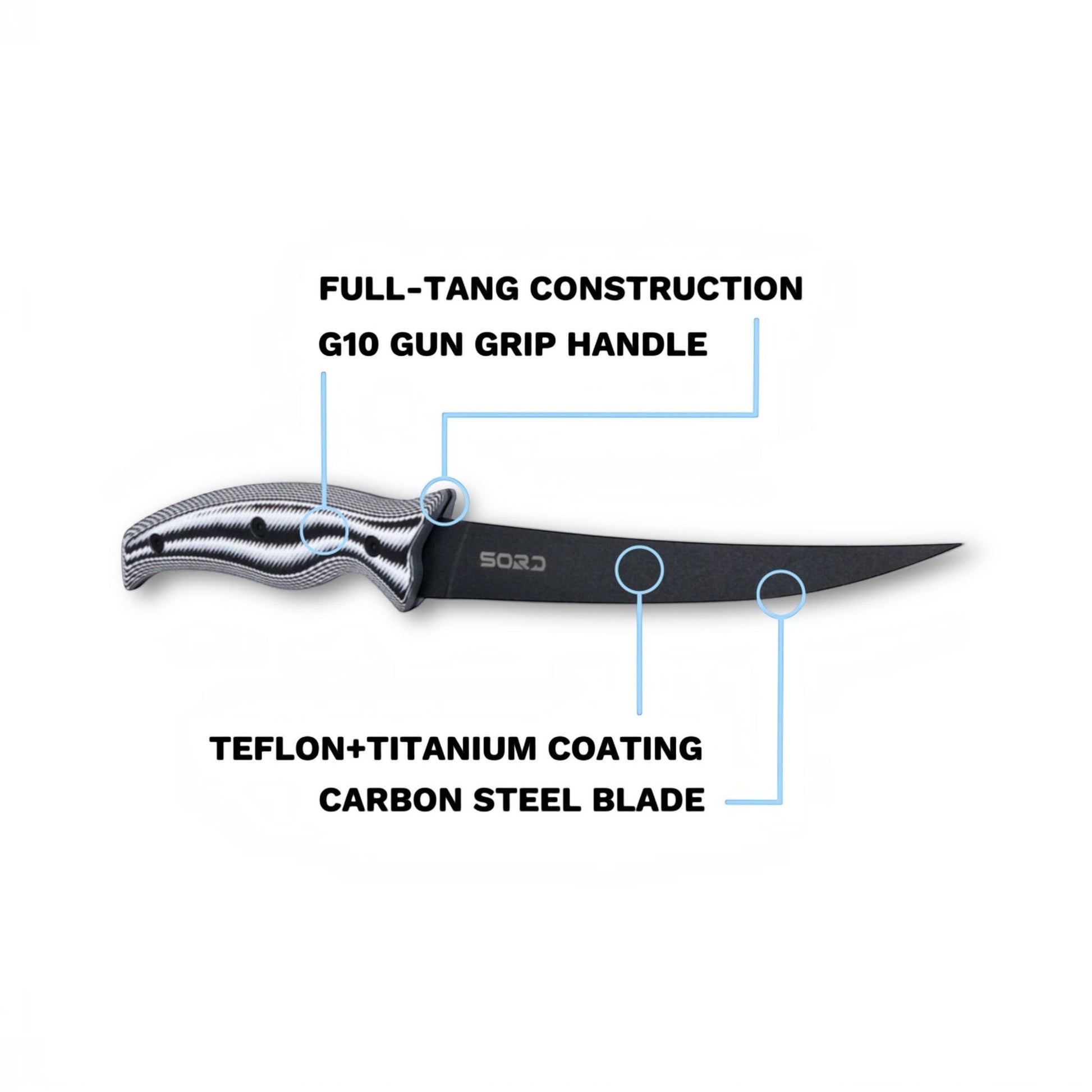 SORD Fishing Products 7in Fillet Knife - Flexy - Dogfish Tackle & Marine