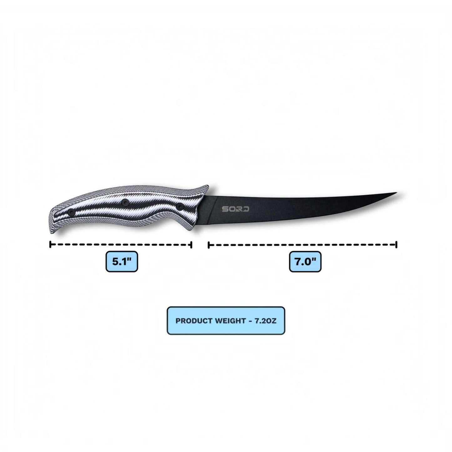 SORD Fishing Products 7in Fillet Knife - Flexy - Dogfish Tackle & Marine