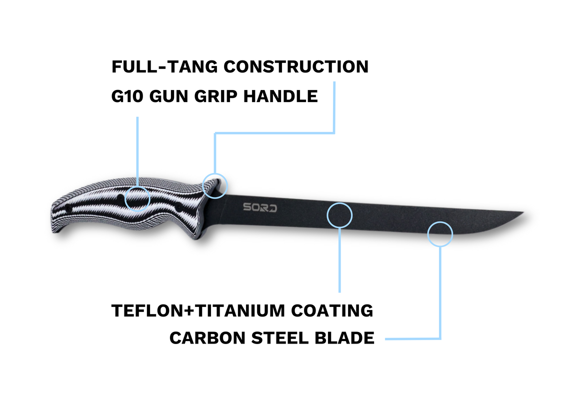 Sord 8in Fillet Knife - Medium Flex - Dogfish Tackle & Marine