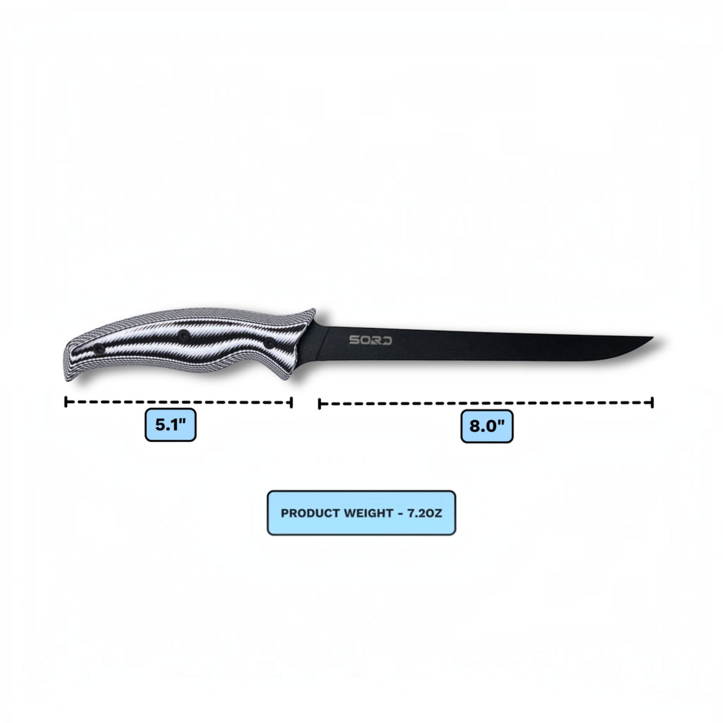 SORD Fishing Products 8in Fillet Knife - Super Flex - Dogfish Tackle & Marine
