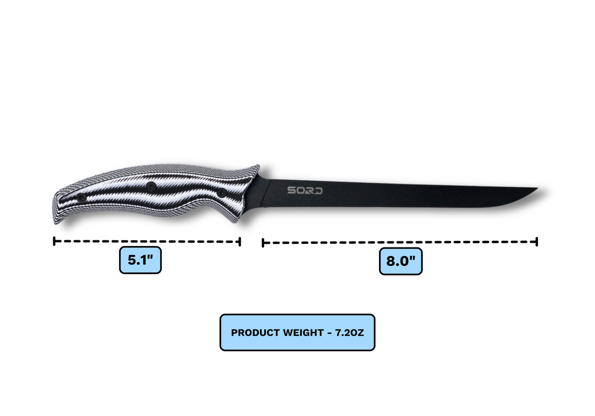 Sord 8in Fillet Knife - Medium Flex - Dogfish Tackle & Marine