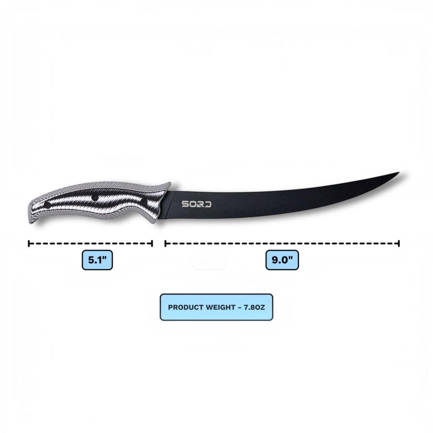 SORD Fishing Products 9in Fillet Knife - Flexy - Flexy - Dogfish Tackle & Marine