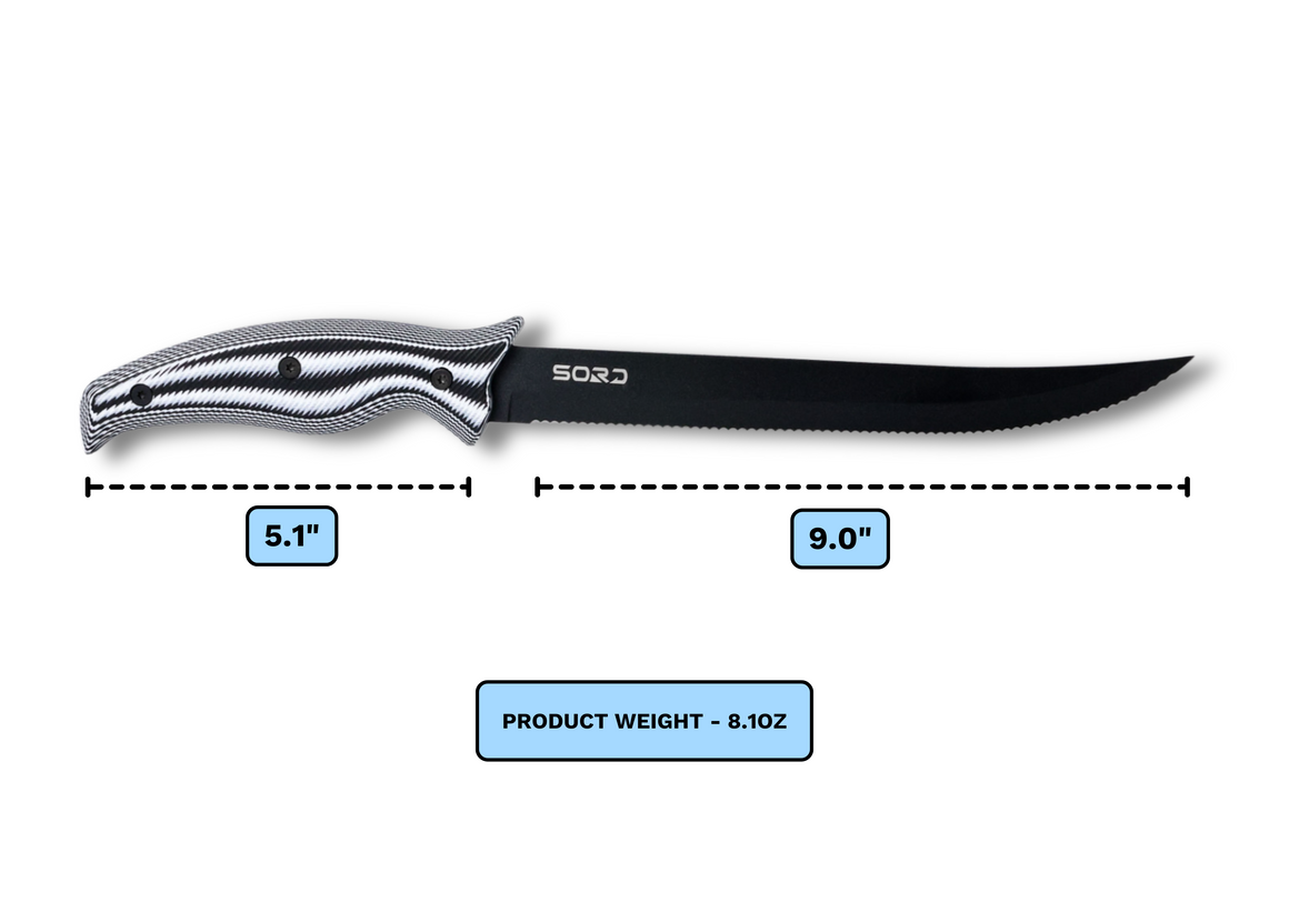Sord 9in Serrated Blade - Dogfish Tackle & Marine