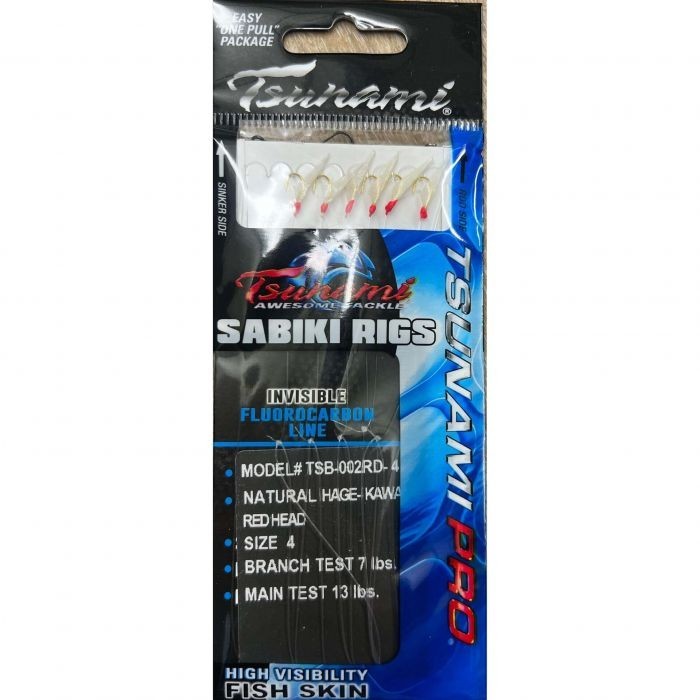 Tsunami Pro Fluorocarbon Line Sabiki Rigs - Dogfish Tackle & Marine