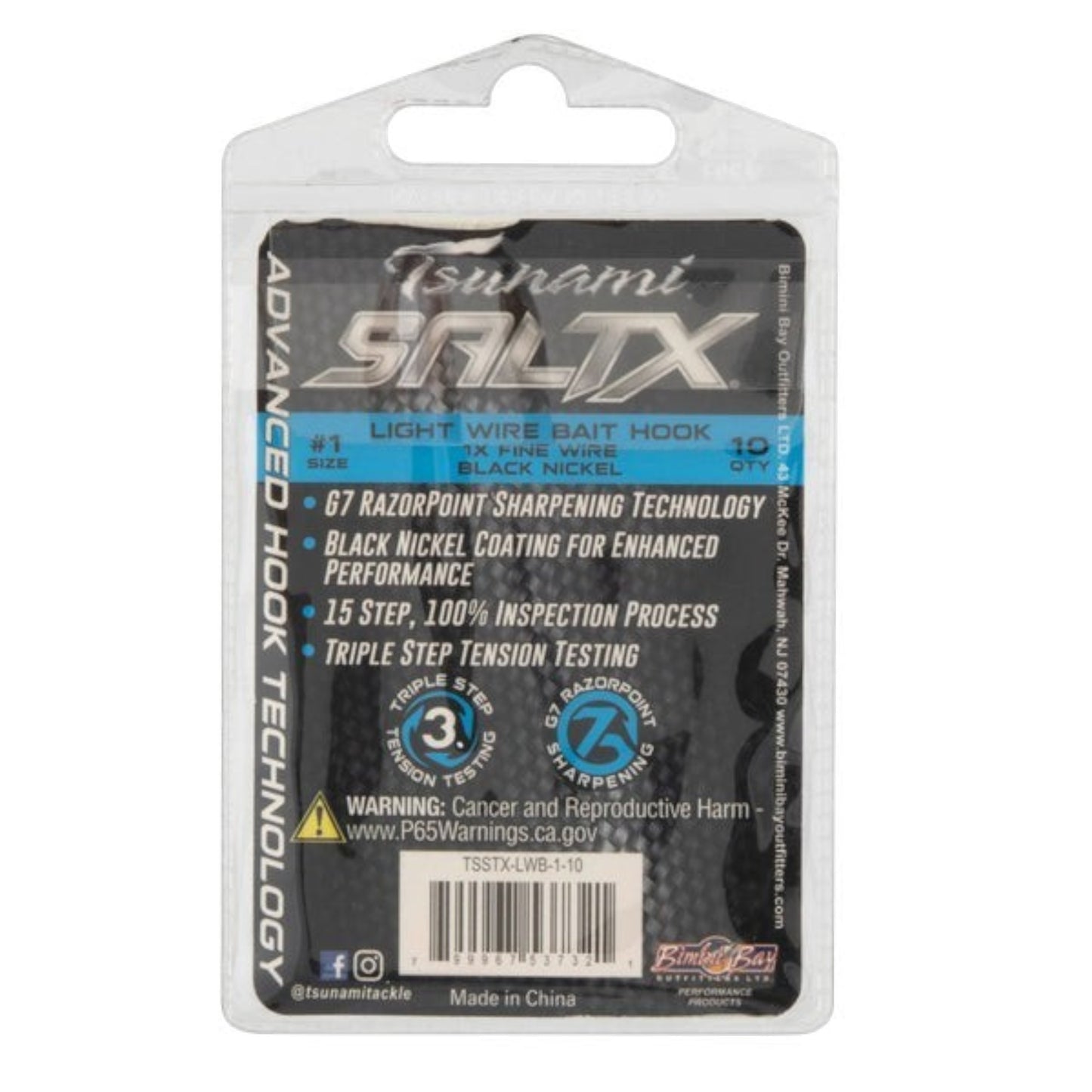 Tsunami Saltx Light Wire Bait Hooks- Dogfish Tackle & Marine