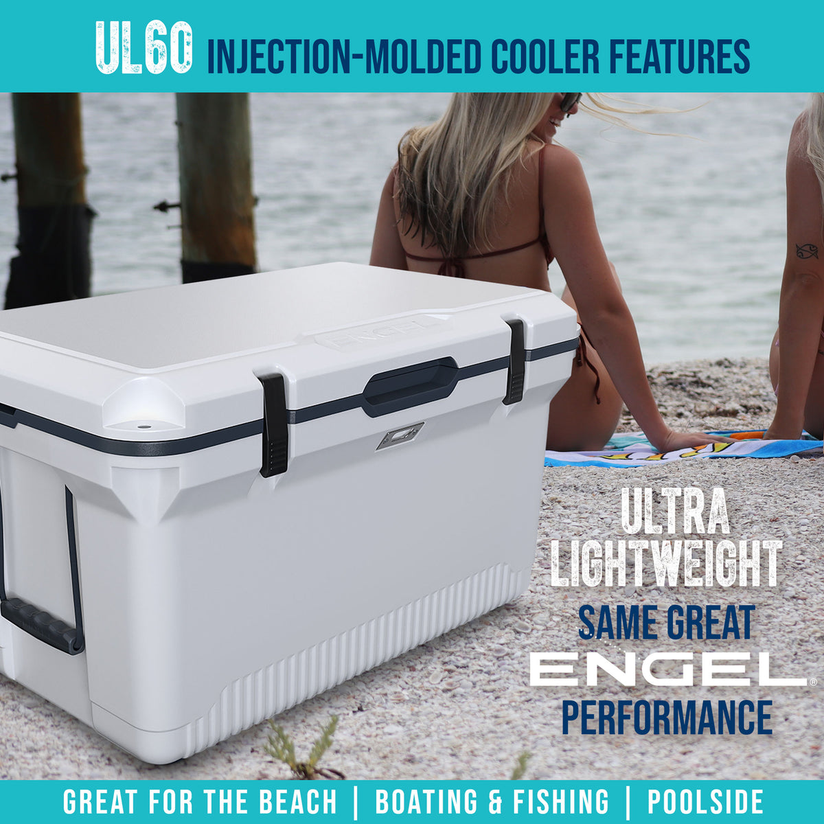 Engel 60Qt UltraLite Injection Molded Cooler - Dogfish Tackle & Marine