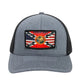 Dogfish Florida Native trucker hat with mesh back panels and a Florida flag patch.