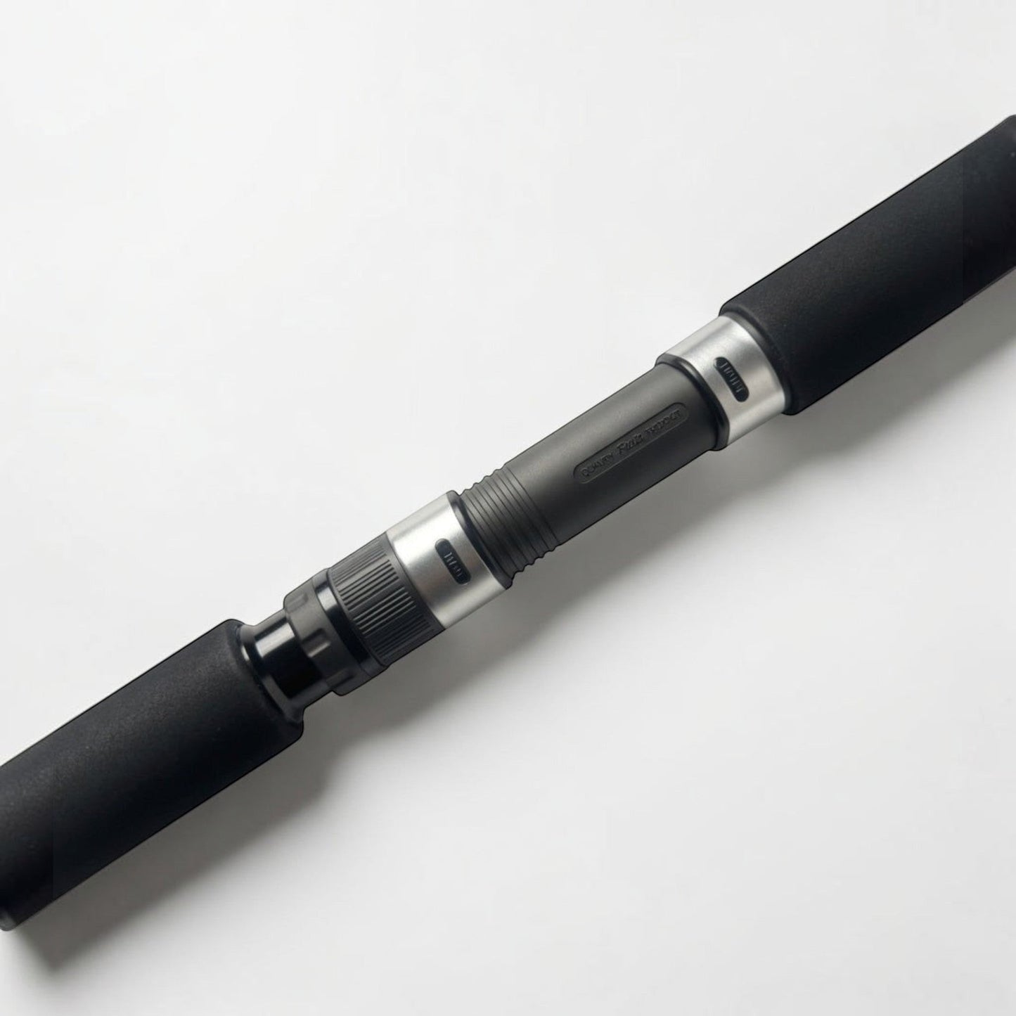 Dogfish Stik spinning rod with EVA foam grips and Fuji reel seat. Graphite blank.