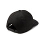 Dogfish Tackle & Marine black recycled polyester baseball cap with laser-cut perforations and adjustable snapback.