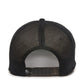Dogfish Tackle & Marine black mesh back trucker hat with adjustable snap closure and embroidered logo detail.