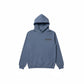 Dogfish Tackle & Marine blue sleeveless midweight hoodie with front pouch pocket and logo