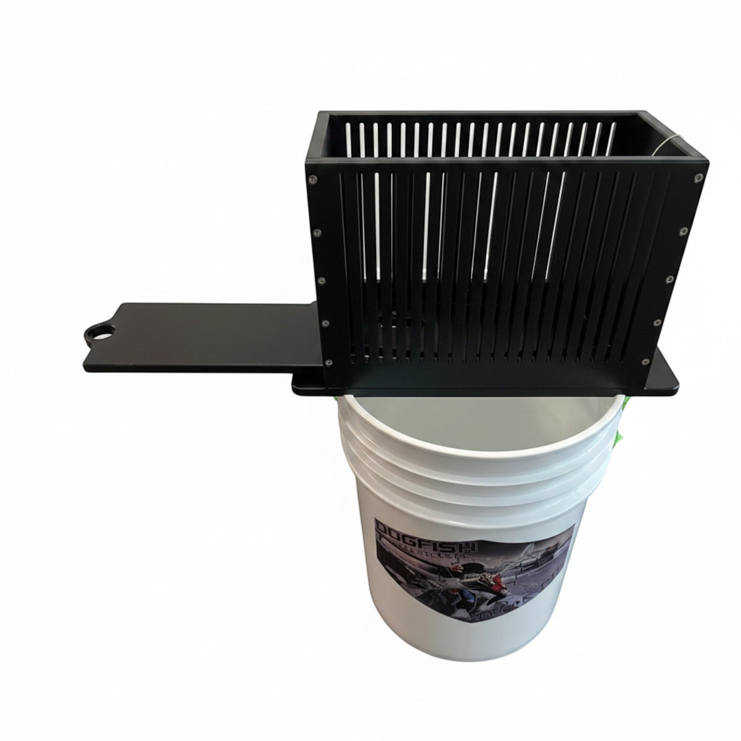 Dogfish Tackle & Marine black starboard chum cutter attachment for 5-gallon bucket with knife holder