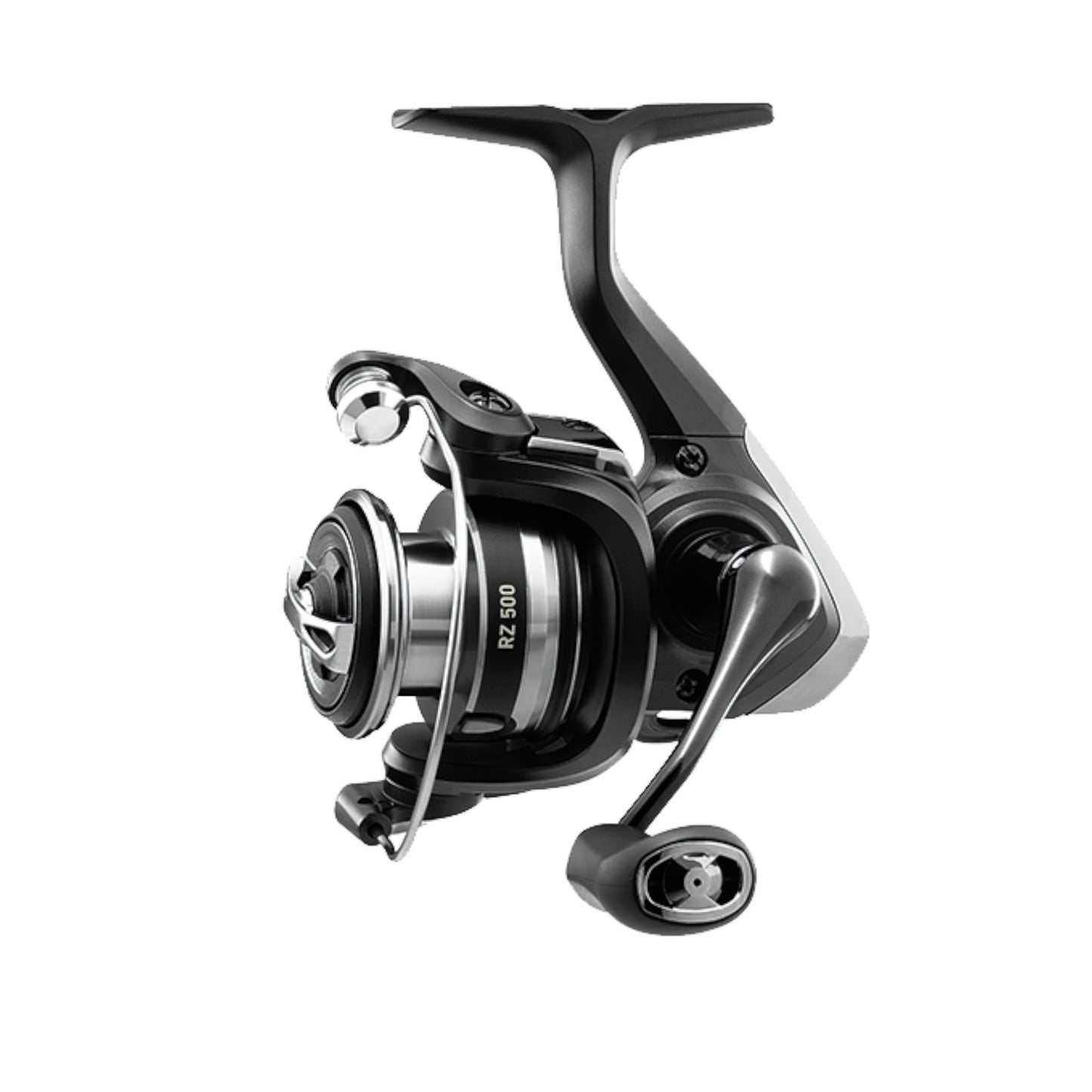 Dogfish Tackle & Marine Daiwa RZ500 ultralight spinning reel in black with a folding handle and composite body.