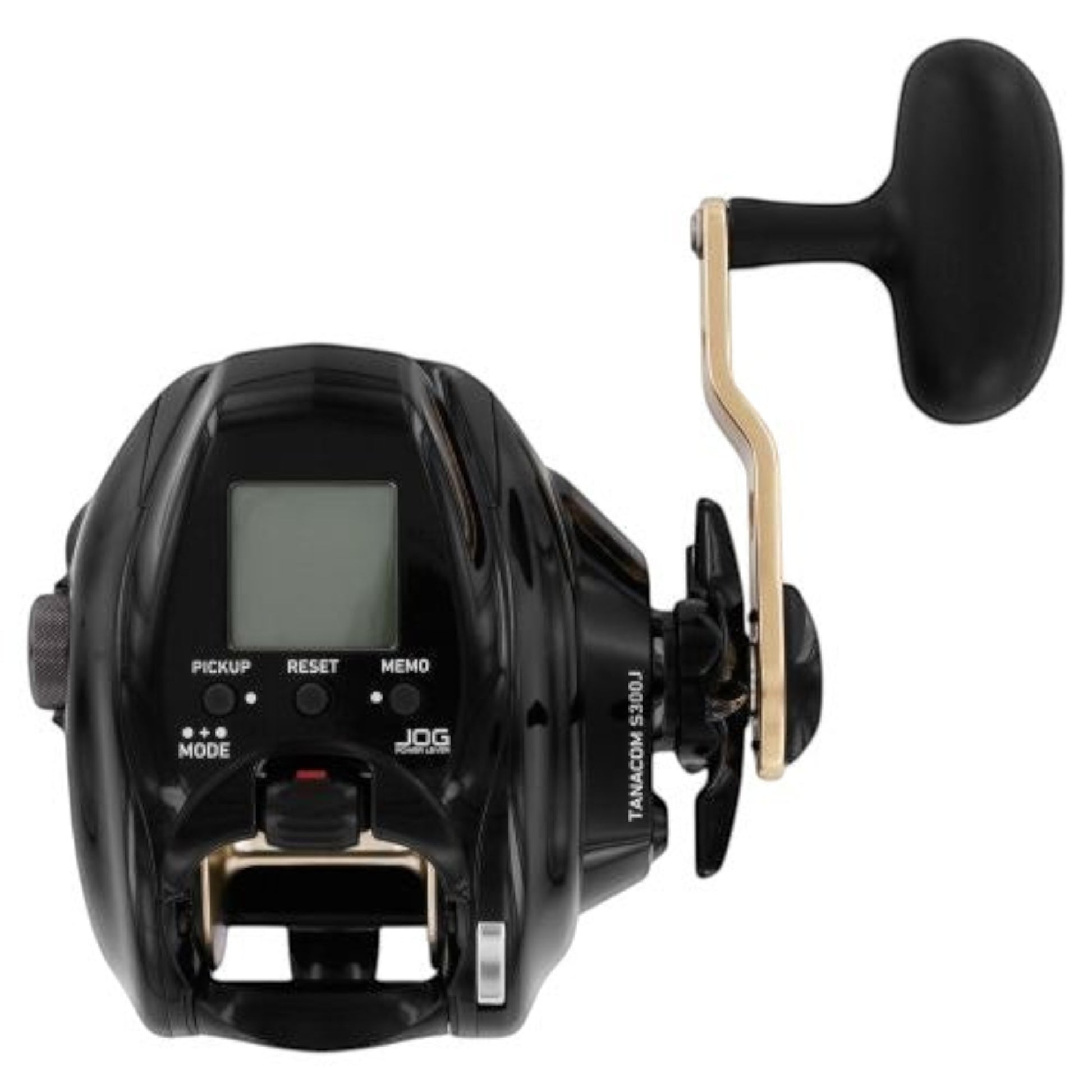 Dogfish Tackle & Marine Daiwa 2026 Tanacom 300J electric fishing reel in black with digital display and JOG power lever