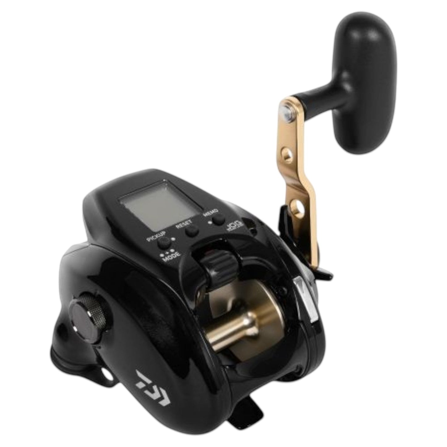 Dogfish Tackle & Marine Daiwa 2026 Tanacom 300J electric fishing reel in black with gold accents and JOG power lever.