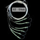 Dogfish Tackle & Marine deep drop fishing rig with 6 hooks, glow-in-the-dark chafe protectors, and heavy-duty black nickel circle hooks.