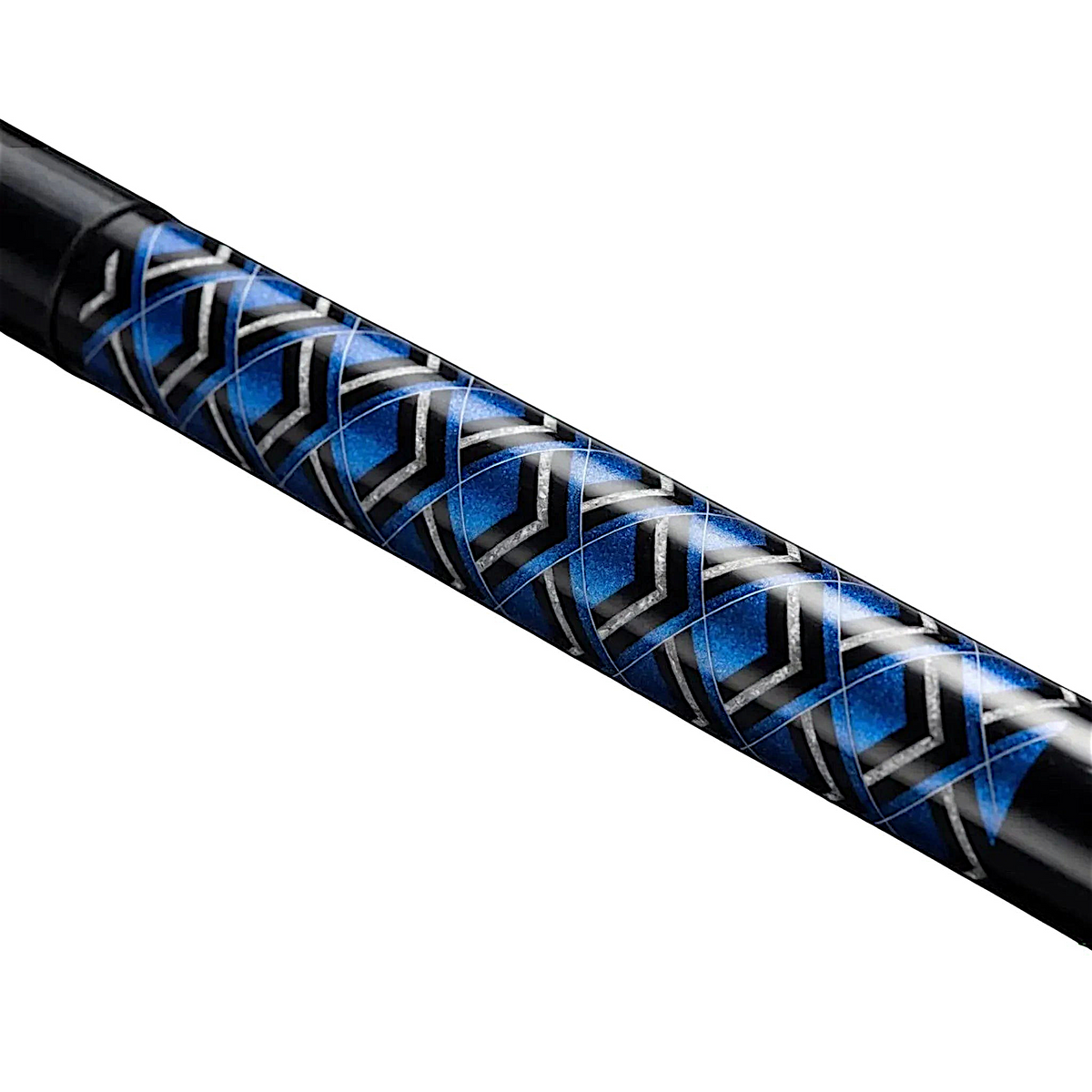 Dogfish Tackle & Marine Dogfish Stik 15H conventional fishing rod with blue and black geometric pattern grip.