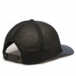 Dogfish Tackle & Marine "Don't Tread On Me" trucker hat with black mesh back and grey front panels.