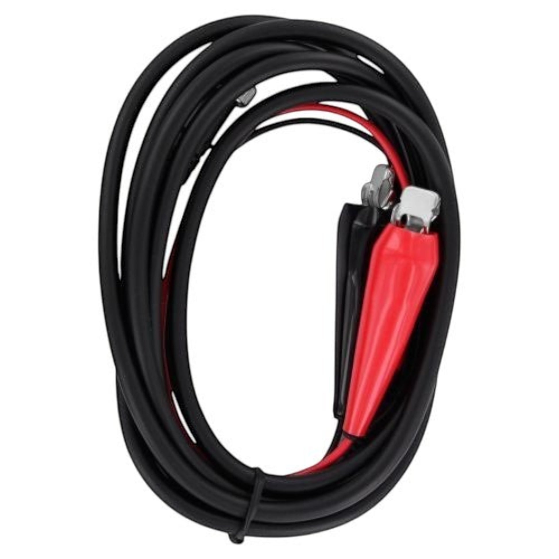 Dogfish Tackle & Marine black electric reel power cable with red and black alligator clips for deepwater fishing