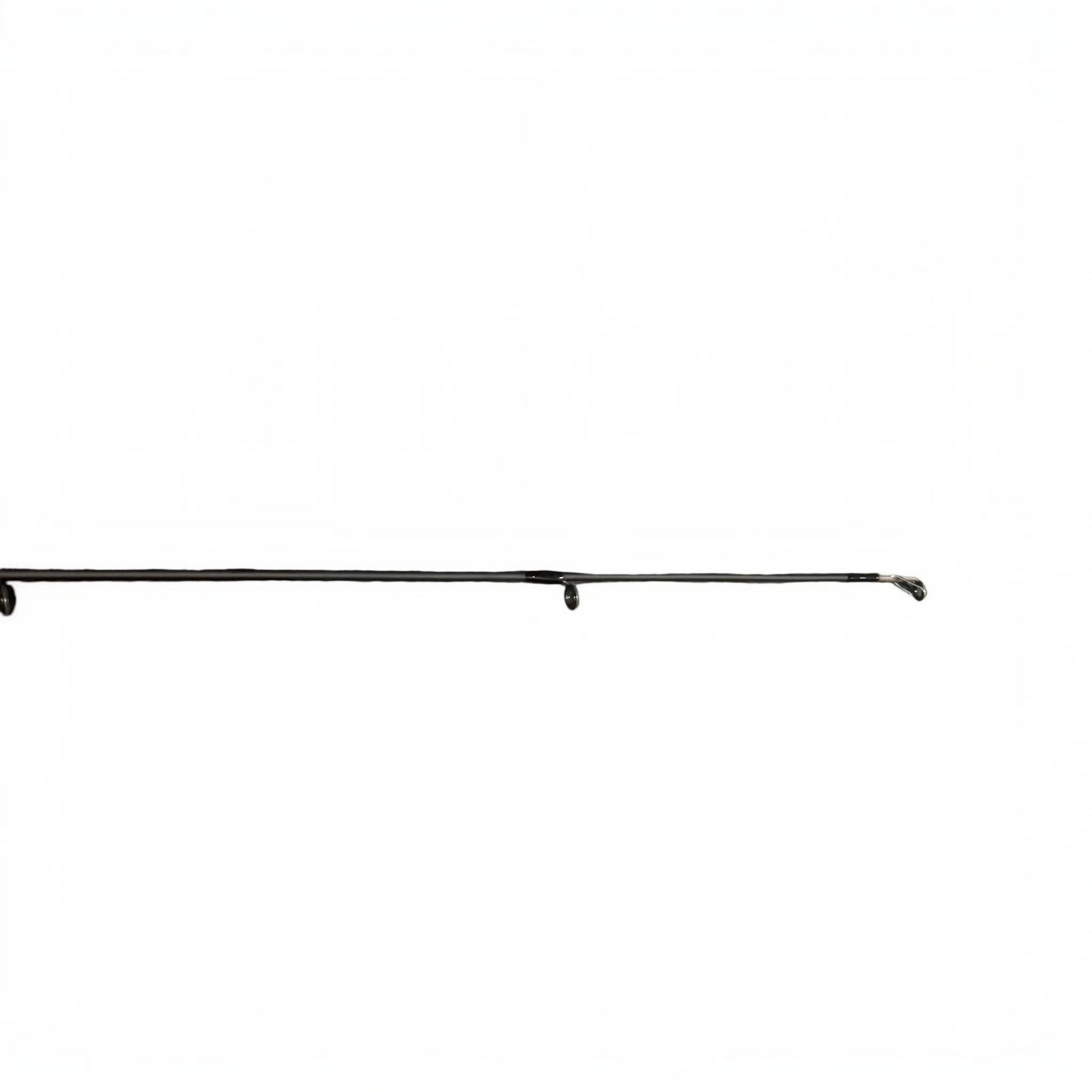 Dogfish Stik Signature Series graphite spinning fishing rod with cork reel seat and Fuji alconite guides.