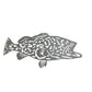 Dogfish Tackle & Marine grey metal fish wall art with a detailed cutout design for coastal or nautical decor.